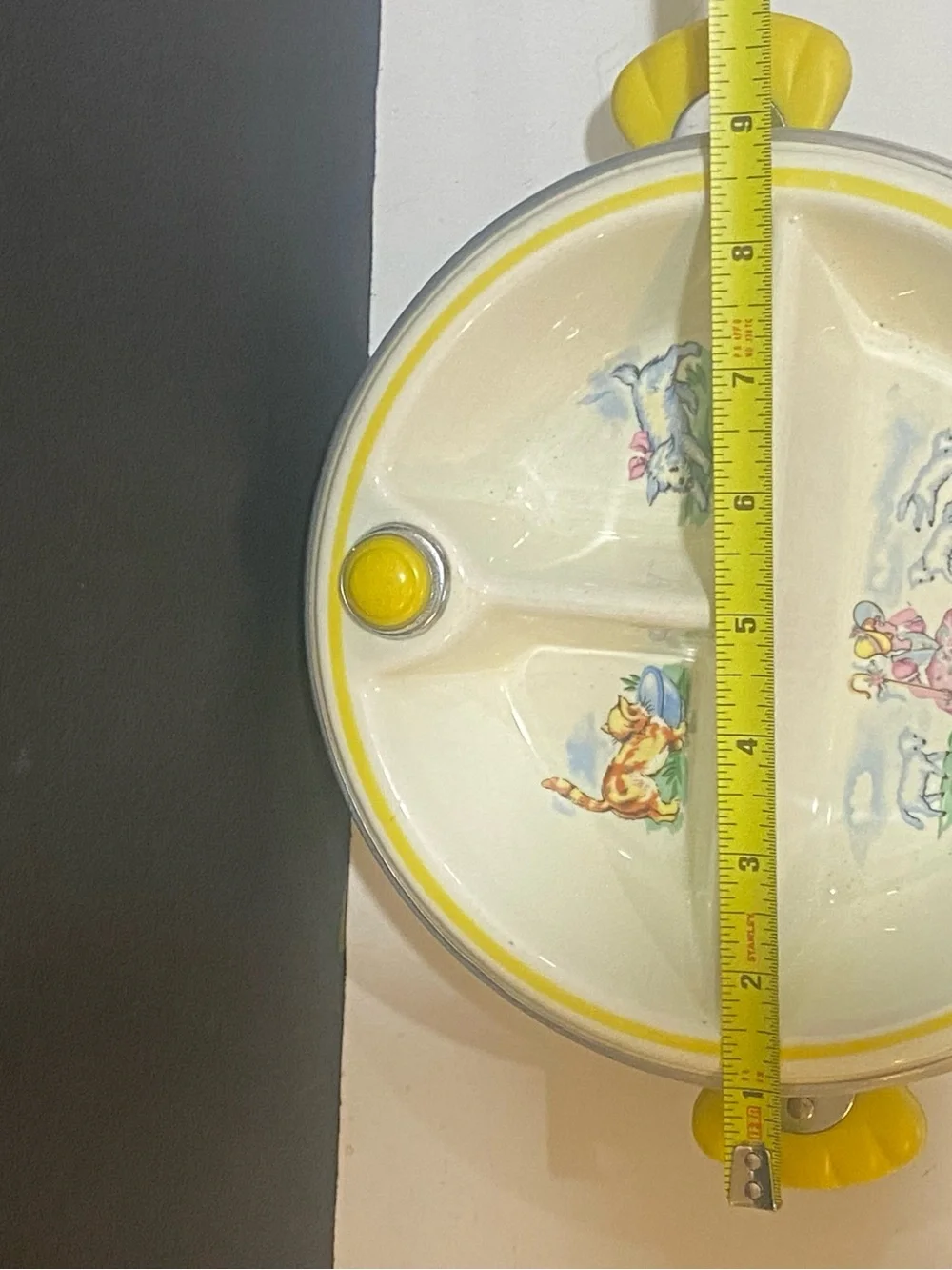 Vintage 1940s Bartsch Chicago Ceramic Baby Warming Dish Little Bo Peep